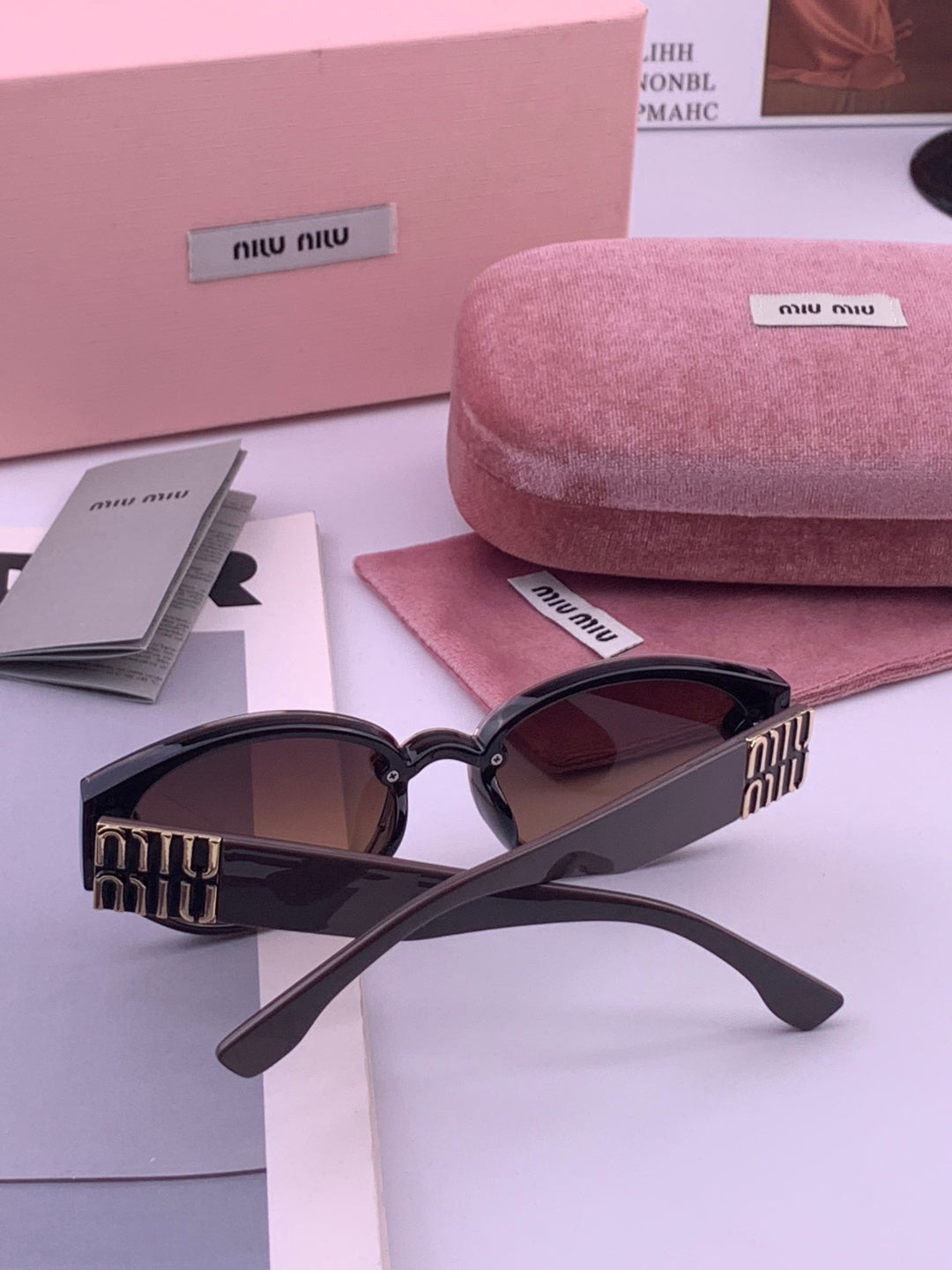 Miu Miu M7350 Fashion Black Lens Sunglasses for Men & Women - 372437 - detail image 7
