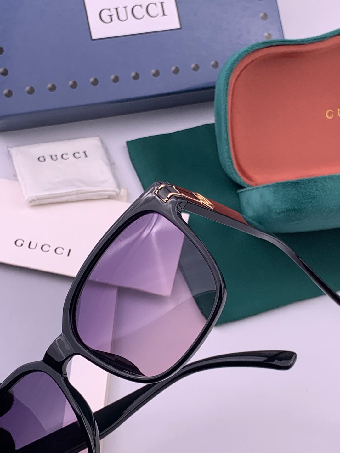 Gucci G1106 Metal Square Brown Lens Sunglasses for Men & Women - 371544 - detail image 3
