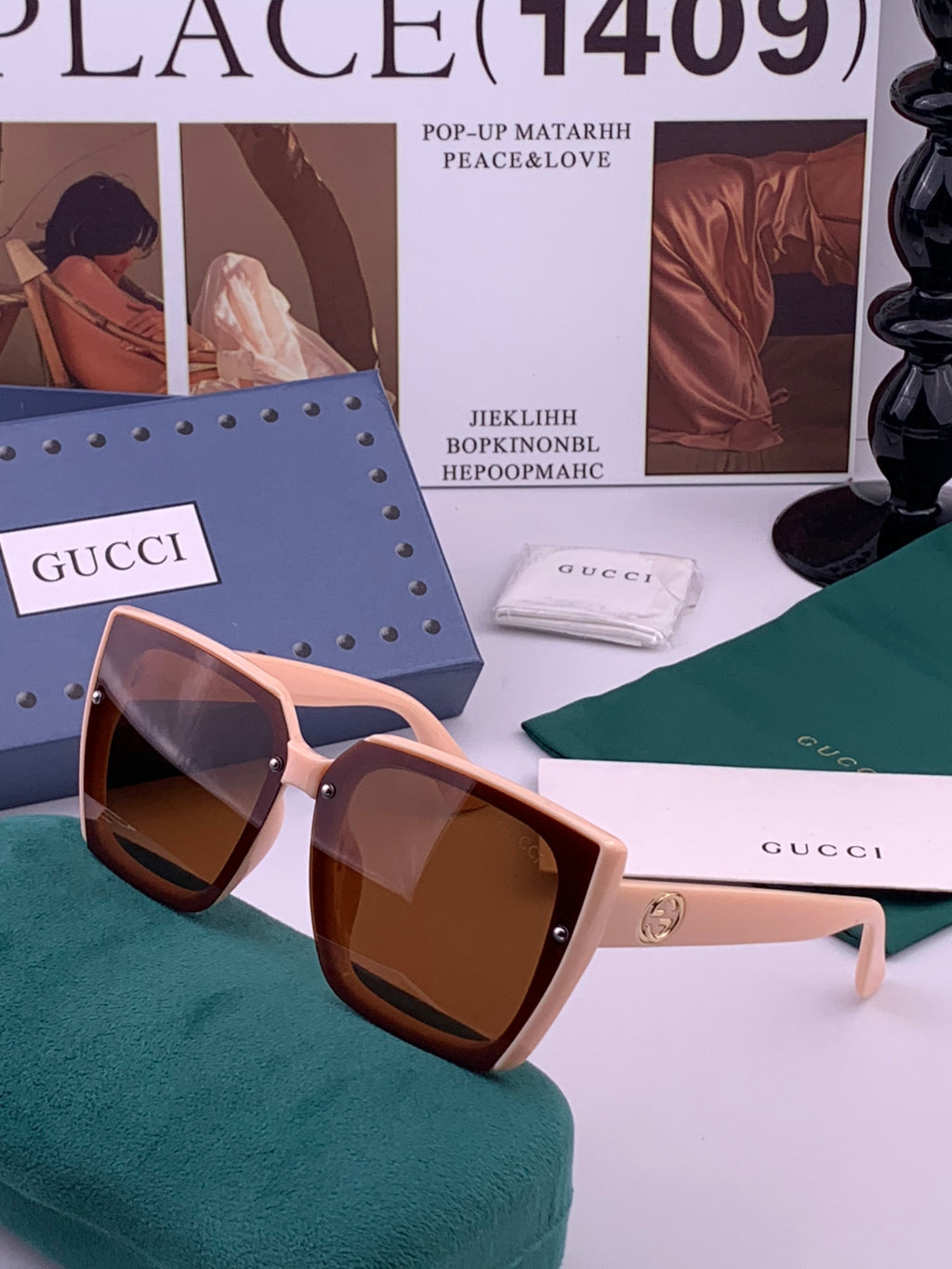 Gucci G9600 Square Brown Lens Sunglasses for Men & Women - 371546 - detail image 2