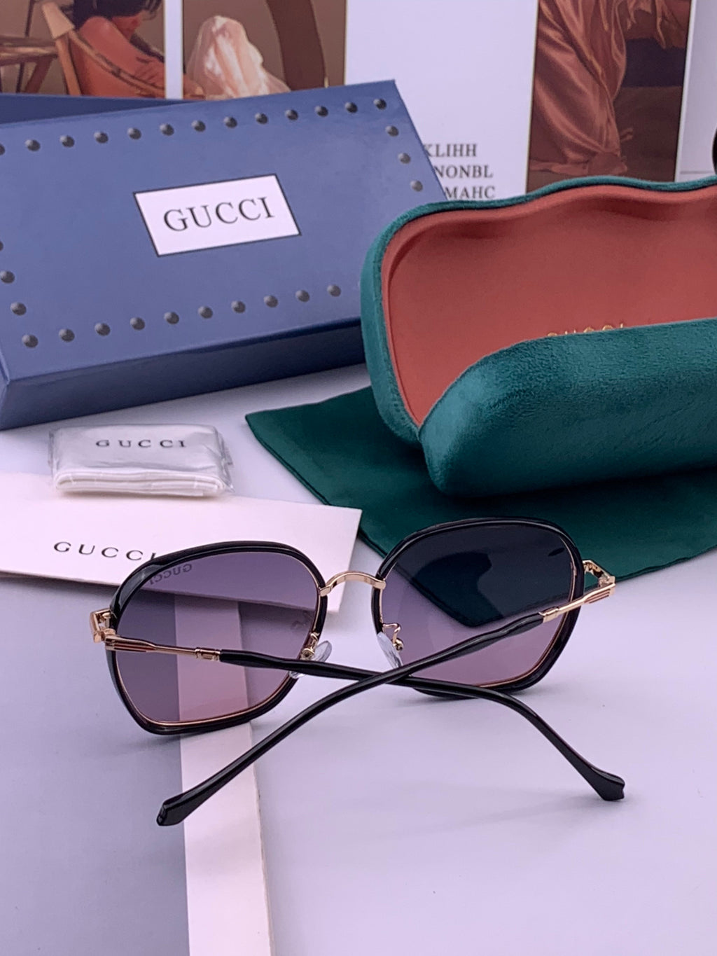 Gucci G7825 Polarized Square Brown Lens Sunglasses for Women - 371550 - detail image 7