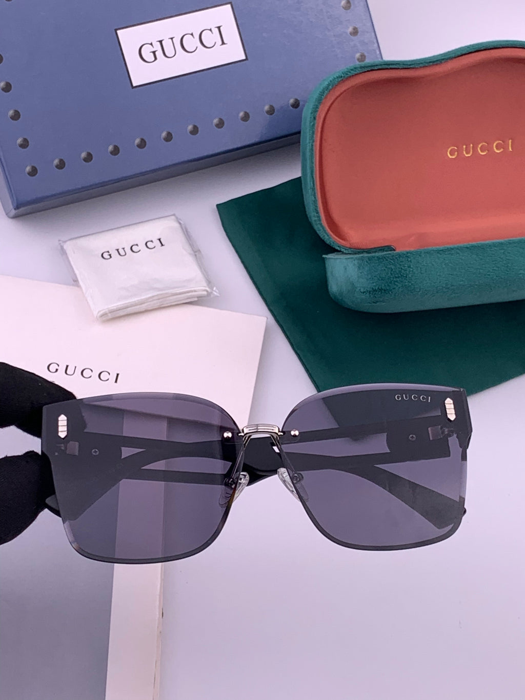 Gucci G3101 Square Brown Lens Sunglasses for Men & Women - 371552