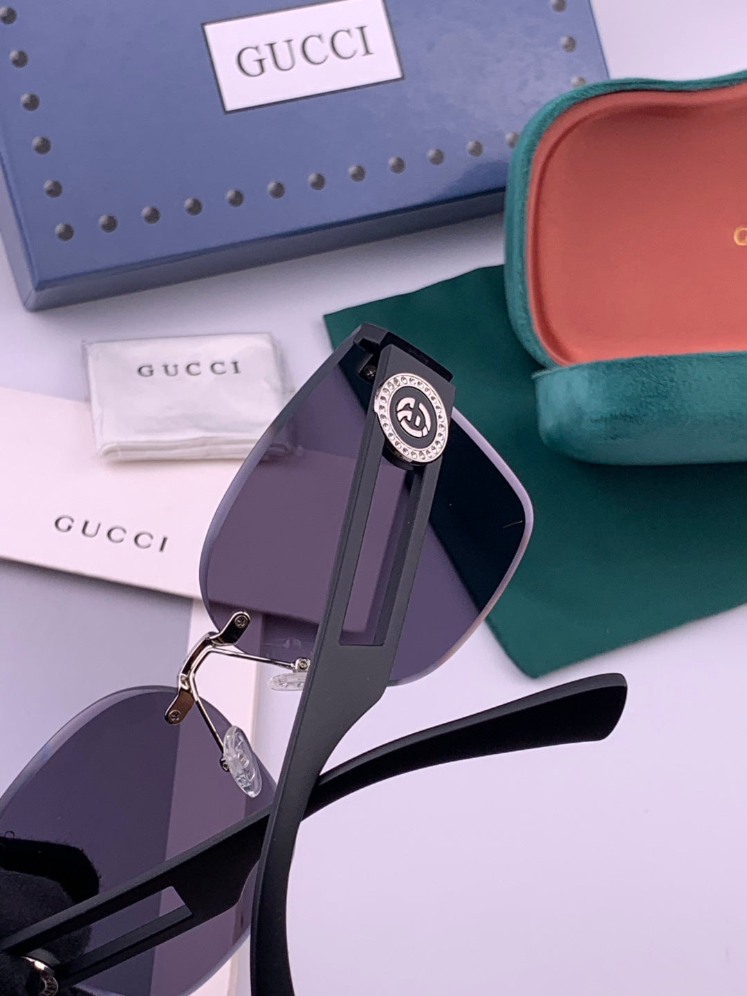 Gucci G3101 Square Brown Lens Sunglasses for Men & Women - 371552 - detail image 4