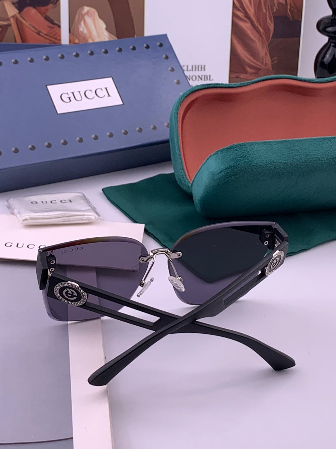 Gucci G3101 Square Brown Lens Sunglasses for Men & Women - 371552 - detail image 7