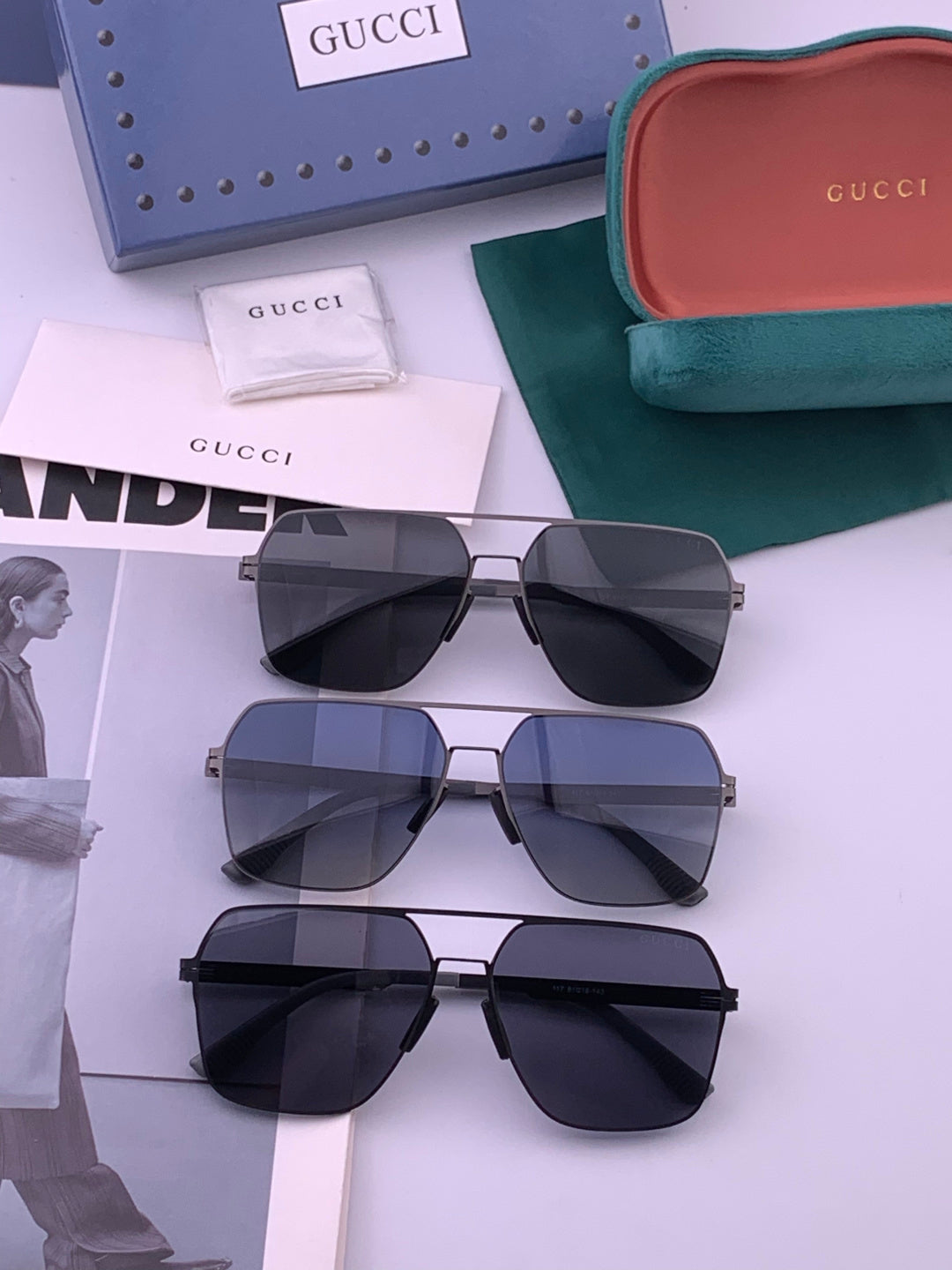 Gucci G711 Polarized Fashion Gold Lens Sunglasses for Men & Women - 371557 - detail image 7