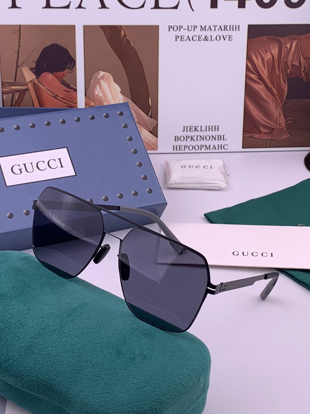 Gucci G711 Polarized Fashion Gold Lens Sunglasses for Men & Women - 371557 - detail image 2