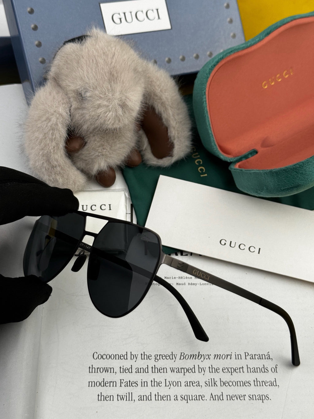 Gucci G2380 Polarized Aviator Gold Lens Sunglasses for Men - 371558 - detail image 4