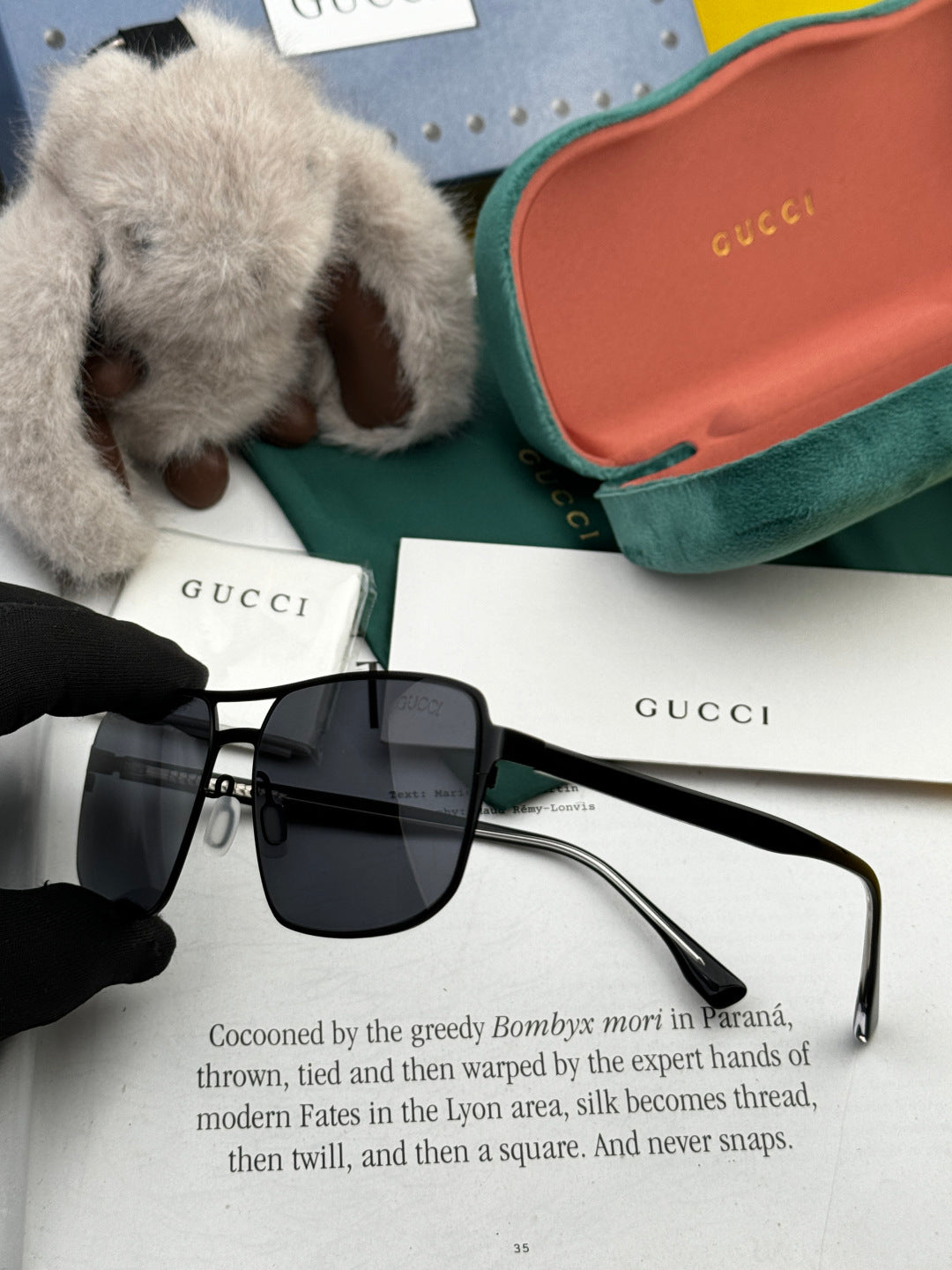 Gucci G6810 Polarized Aviator Black Lens Sunglasses for Men - 371528 - detail image 4