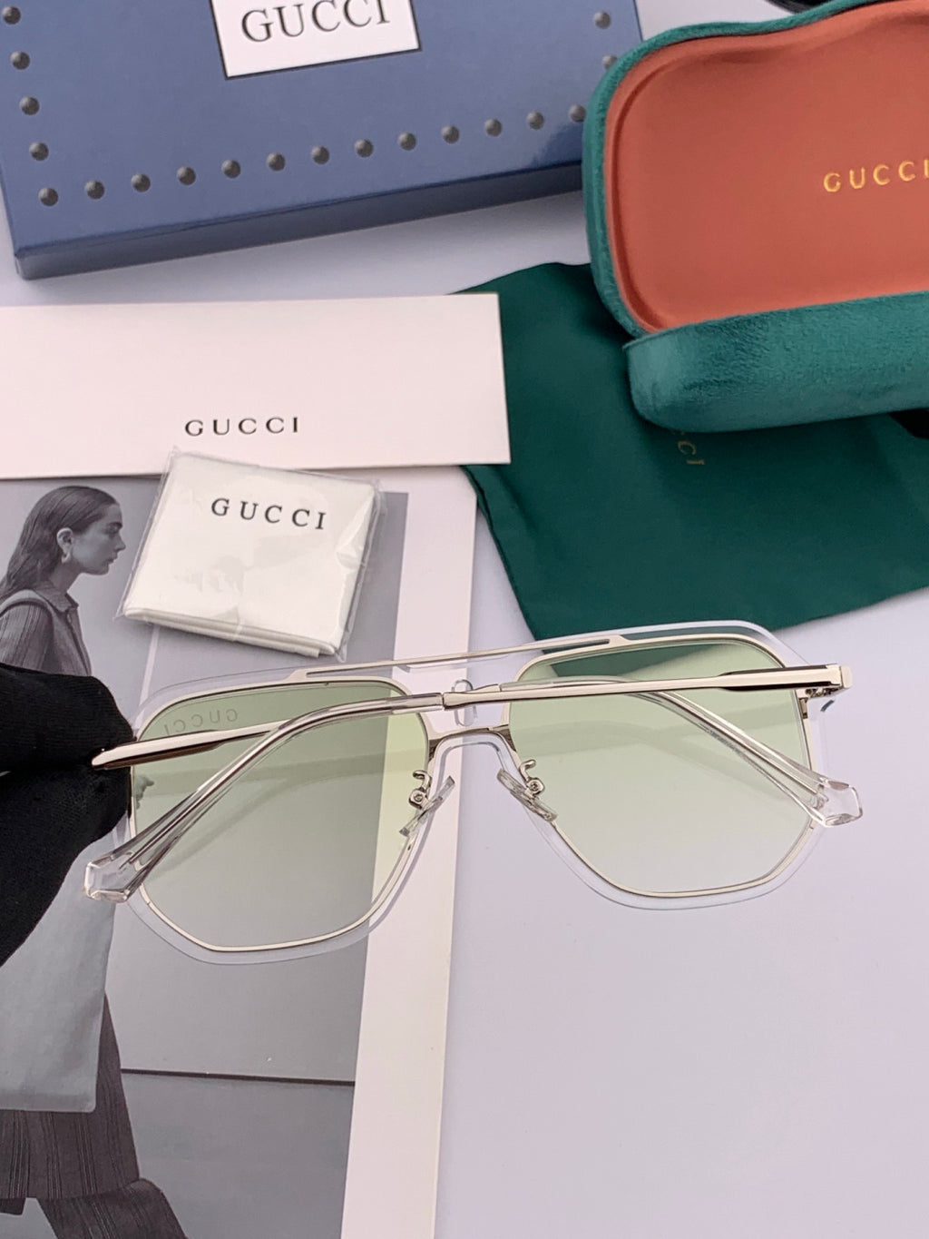 Gucci G4642 Polarized Fashion Gold Lens Sunglasses for Men & Women - 371530 - detail image 6