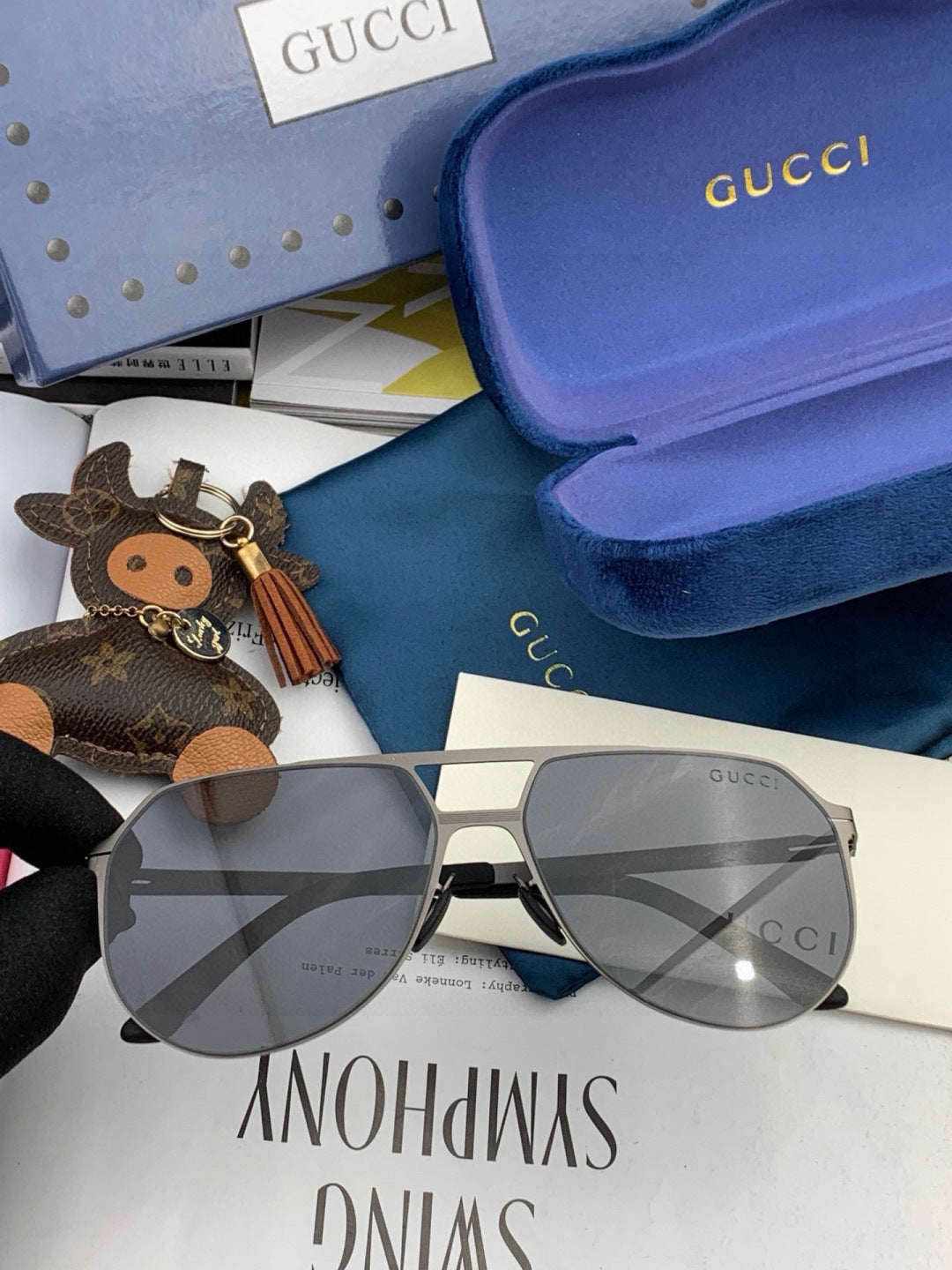 Gucci G2731 Polarized Fashion Gold Lens Sunglasses for Men & Women - 371532
