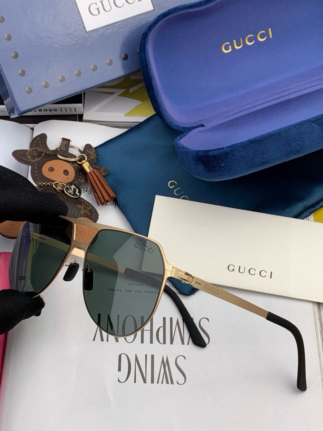 Gucci G2731 Polarized Fashion Gold Lens Sunglasses for Men & Women - 371532 - detail image 5