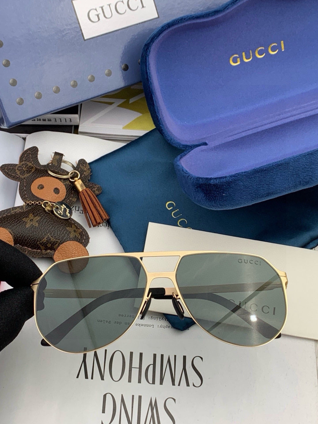 Gucci G2731 Polarized Fashion Gold Lens Sunglasses for Men & Women - 371532 - detail image 2