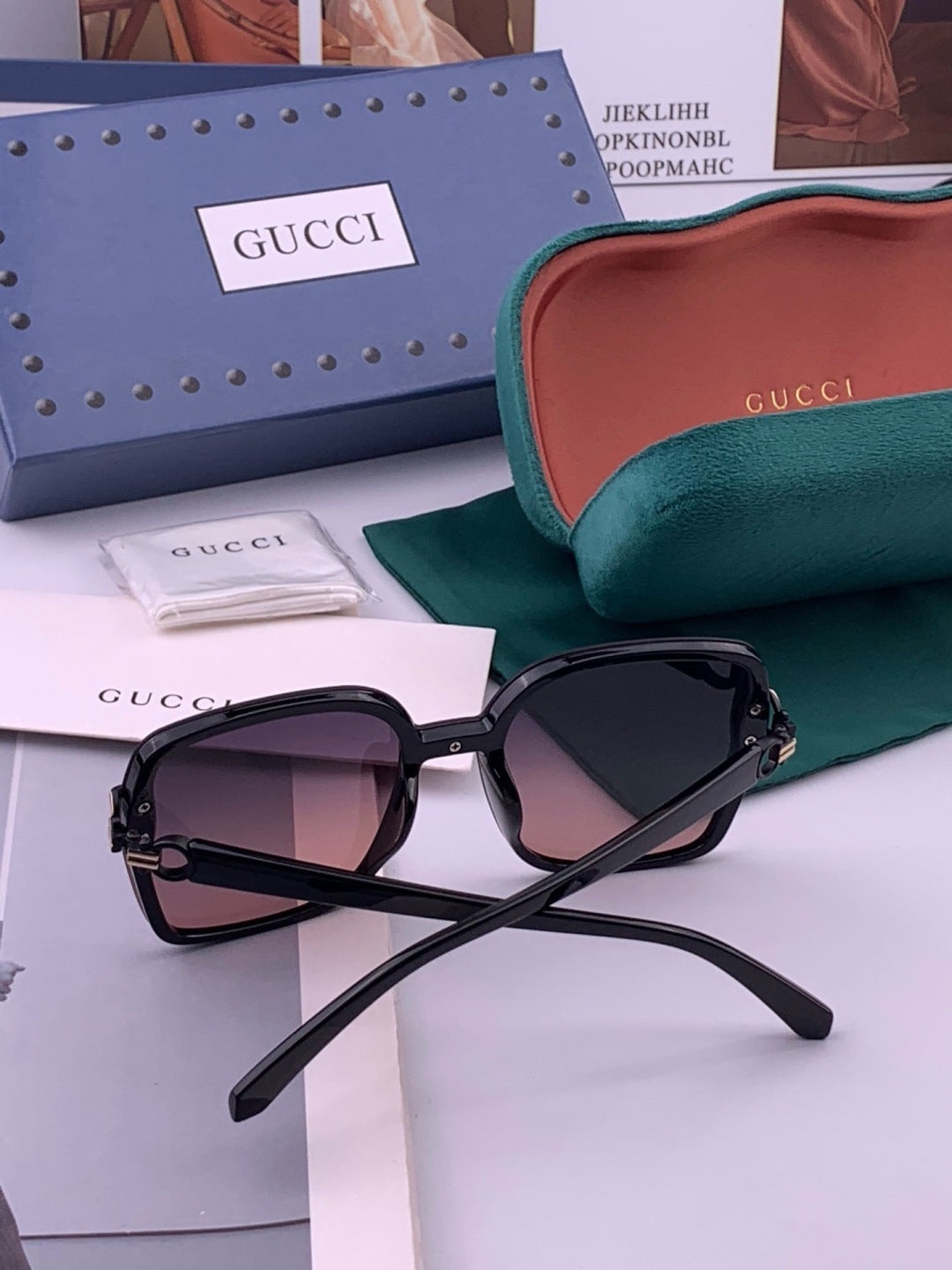 Gucci G9223 Polarized Square Brown Lens Sunglasses for Men & Women - 371521 - detail image 3