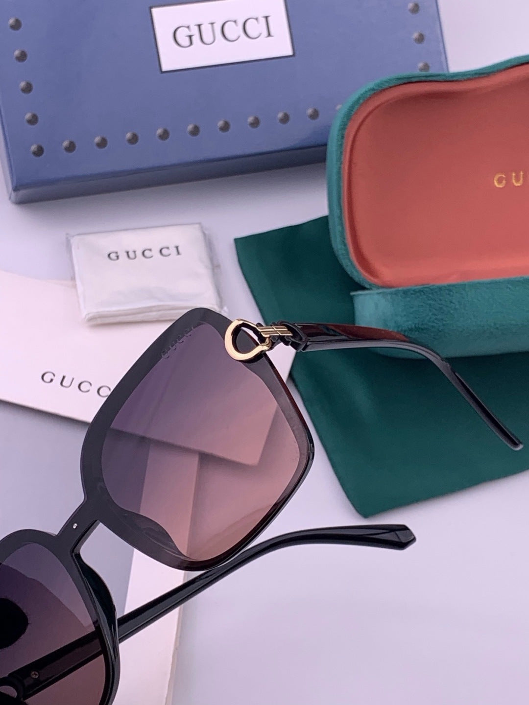 Gucci G9223 Polarized Square Brown Lens Sunglasses for Men & Women - 371521 - detail image 7