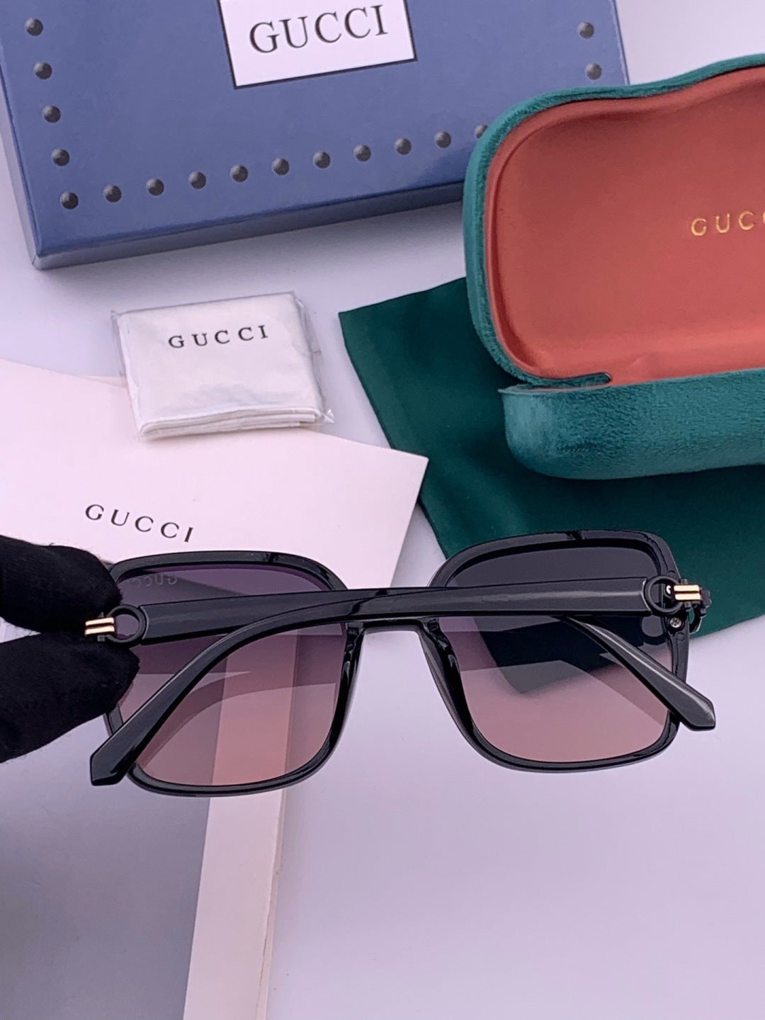 Gucci G9223 Polarized Square Brown Lens Sunglasses for Men & Women - 371521 - detail image 5