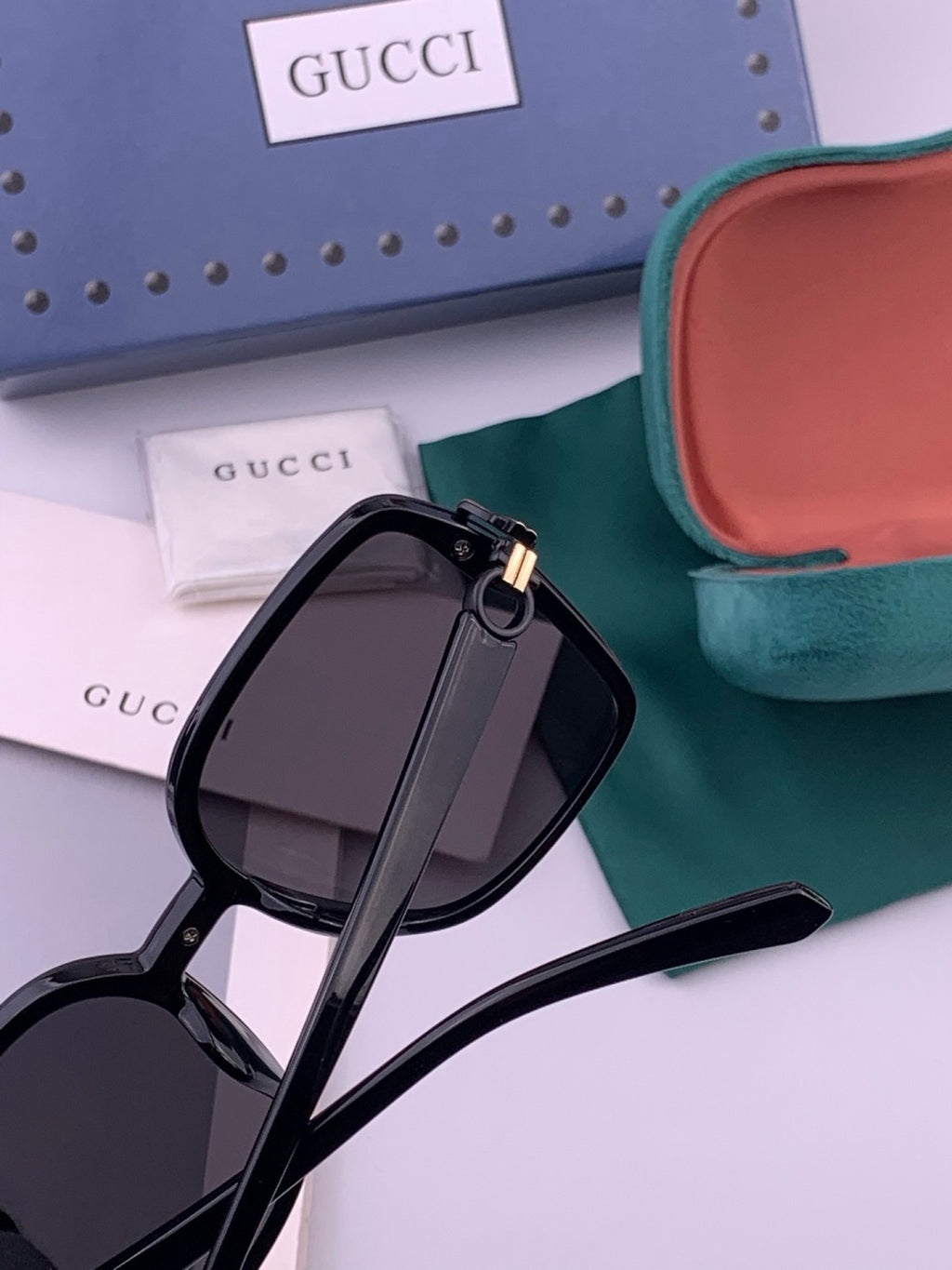 Gucci G9223 Polarized Square Black Lens Sunglasses for Men & Women - 371522 - detail image 3