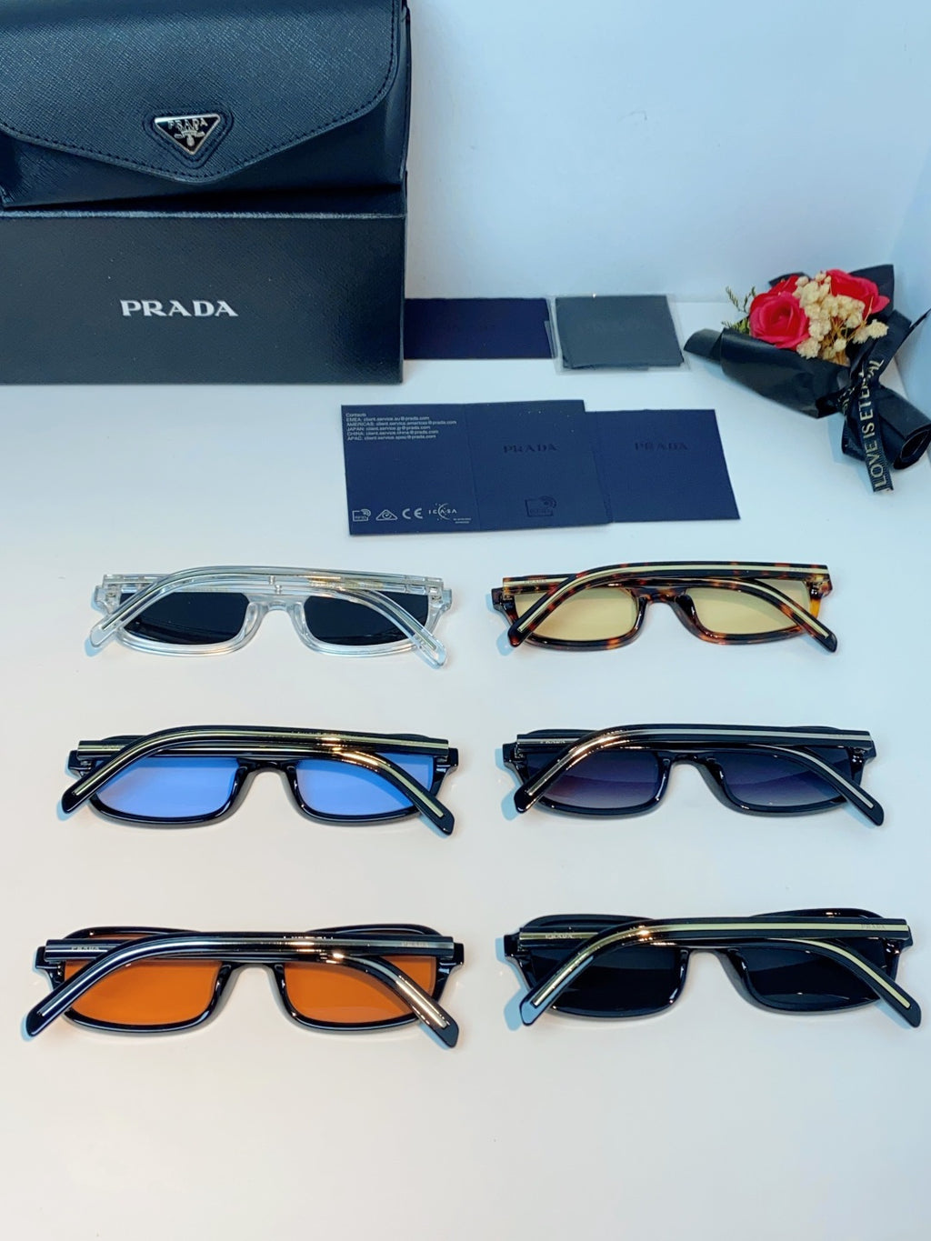 Prada Metal Oval Brown Lens Sunglasses for Men & Women - 382673 - detail image 12