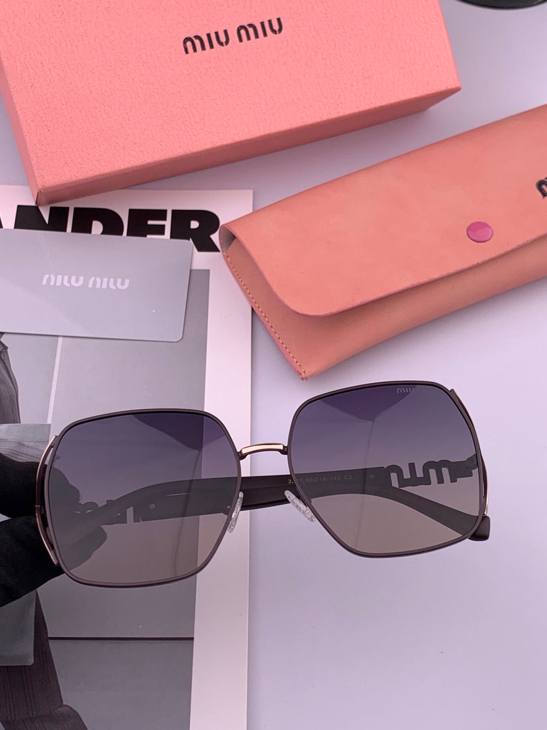 Miu Miu M1321 Fashion Gray Lens Sunglasses for Men & Women - 382980