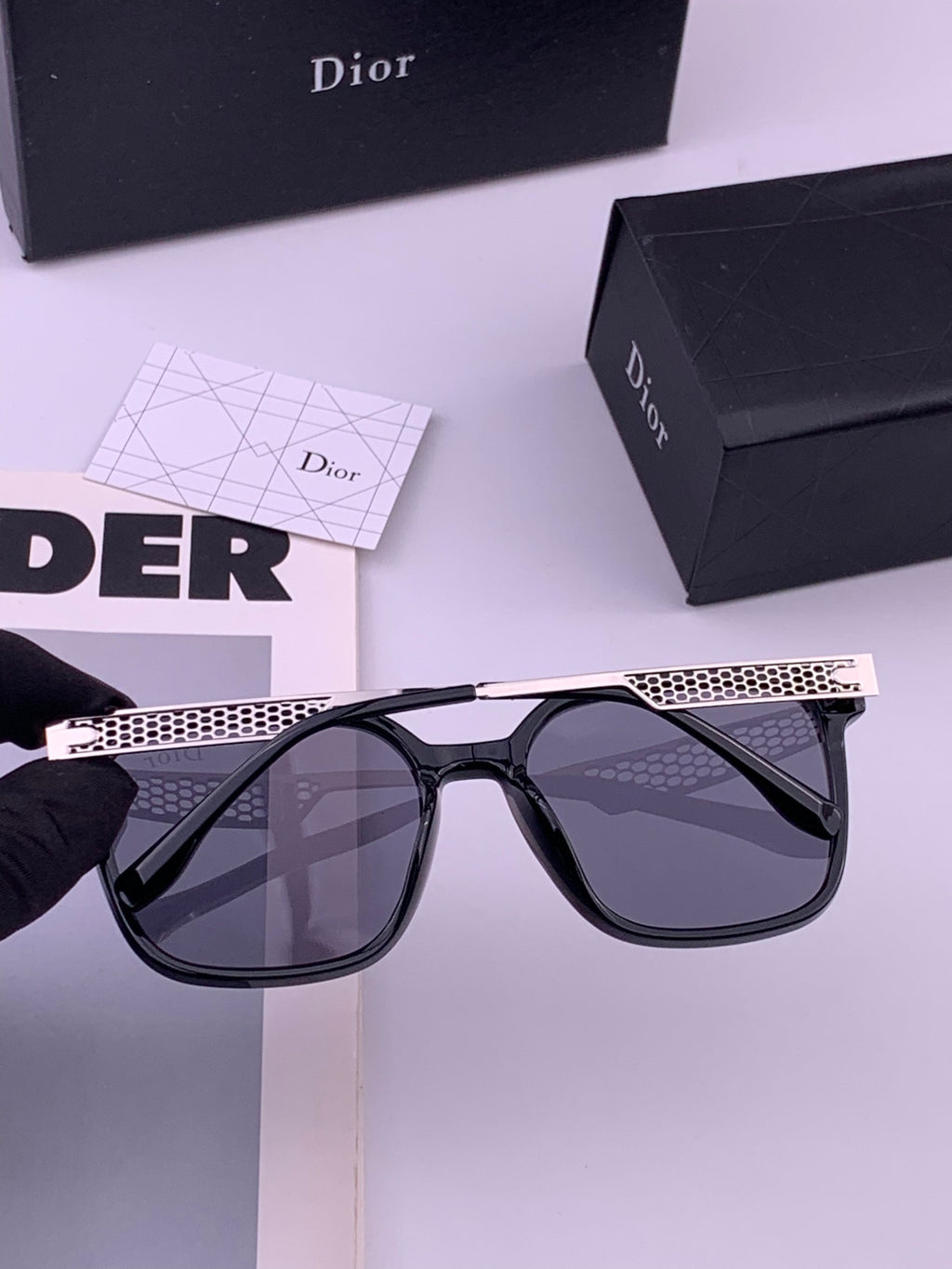Dior CD35511 Polarized Square Brown Lens Sunglasses for Women - 382363 - detail image 5