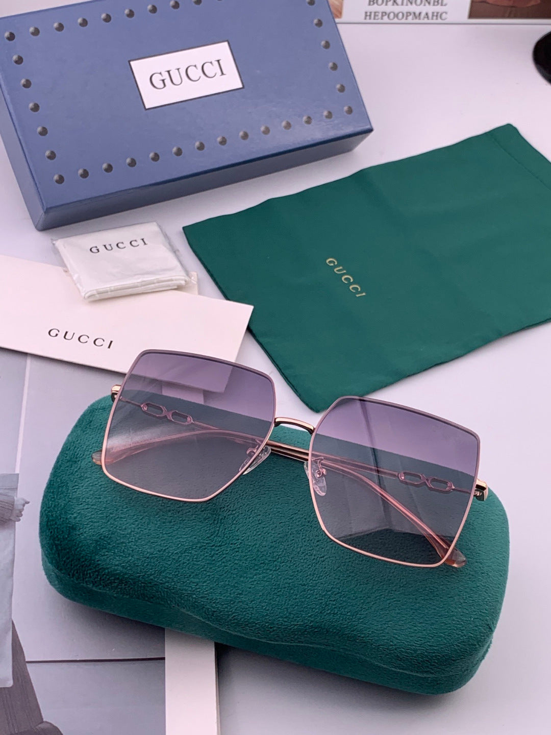 Gucci G5305 Polarized Fashion Gold Lens Sunglasses for Men & Women - 382133 - detail image 6