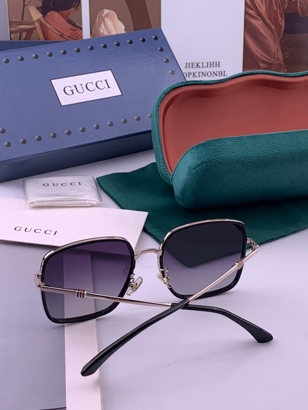 Gucci G1640 Polarized Round Brown Lens Sunglasses for Women - 382113 - detail image 4