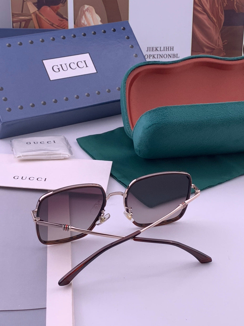 Gucci G1640 Polarized Round Brown Lens Sunglasses for Women - 382114 - detail image 5