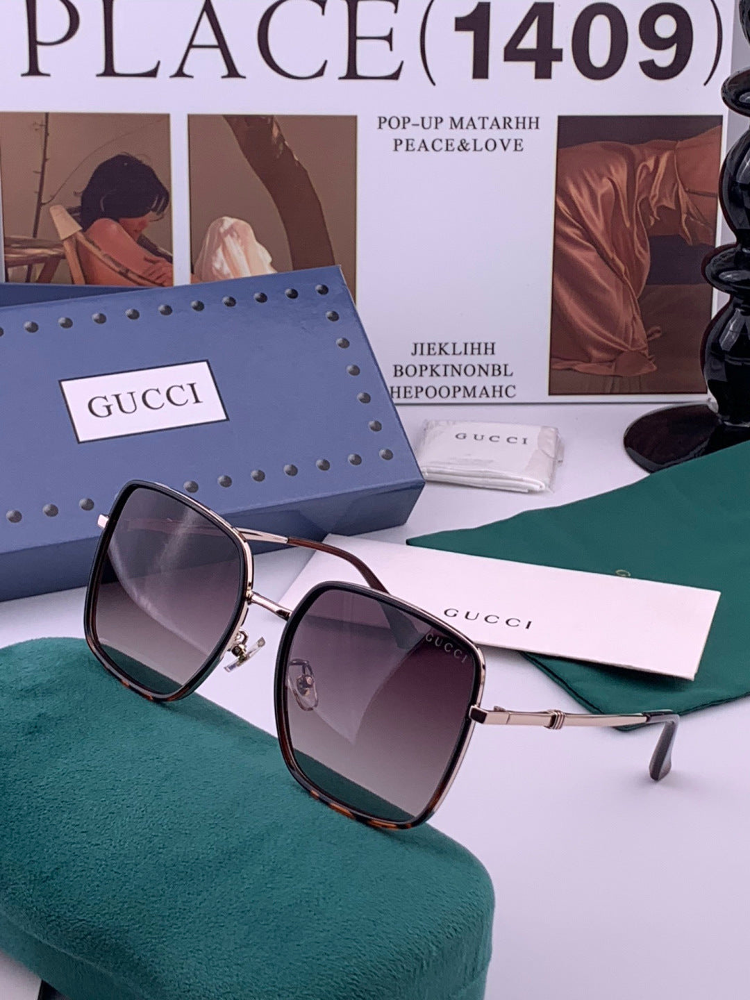 Gucci G1640 Polarized Round Brown Lens Sunglasses for Women - 382114 - detail image 2