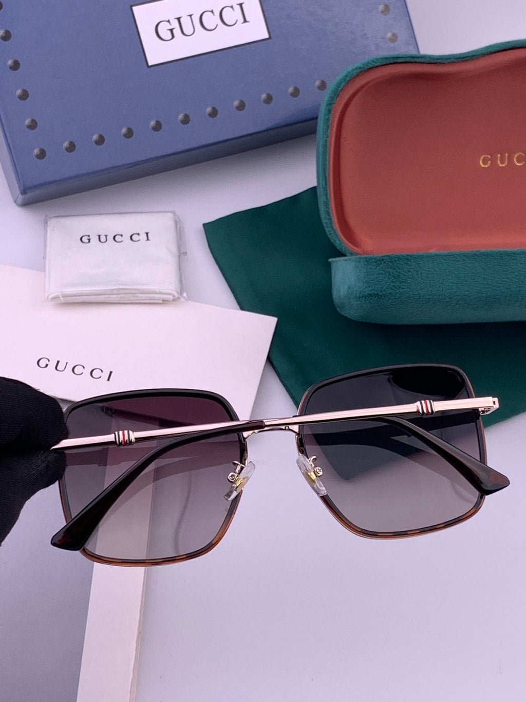 Gucci G1640 Polarized Round Brown Lens Sunglasses for Women - 382114 - detail image 6