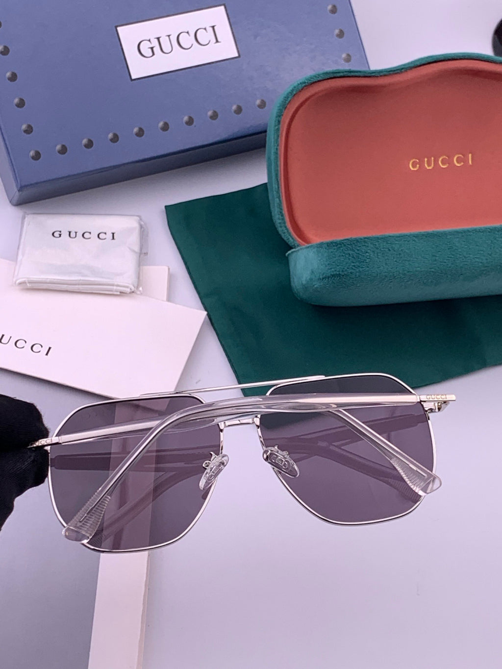 Gucci G4202 Polarized Aviator Orange Lens Sunglasses for Men & Women - 382116 - detail image 6