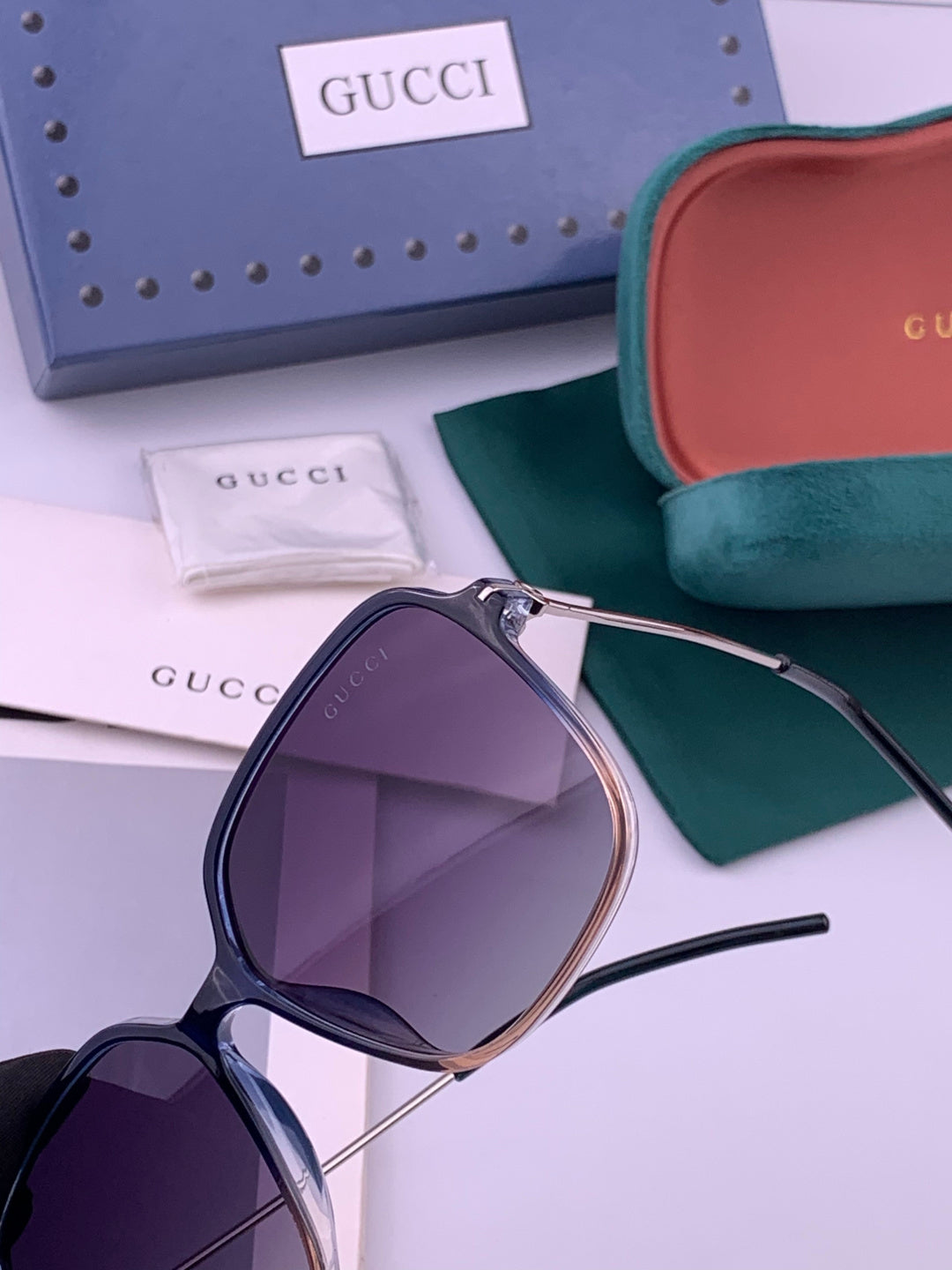 Gucci G9747 Polarized Round Black Lens Sunglasses for Women - 382124 - detail image 2