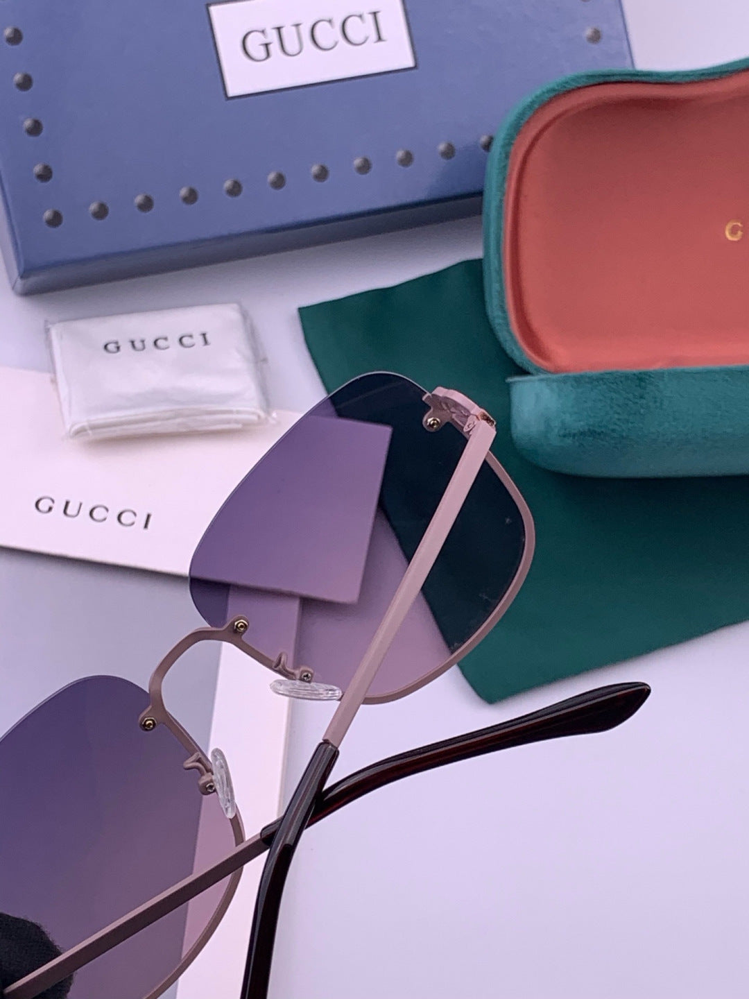 Gucci G6362 Round Black Lens Sunglasses for Men & Women - 382085 - detail image 4