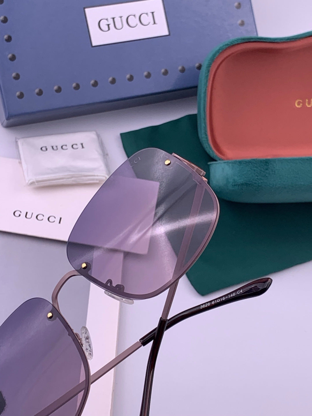 Gucci G6362 Round Black Lens Sunglasses for Men & Women - 382085 - detail image 5