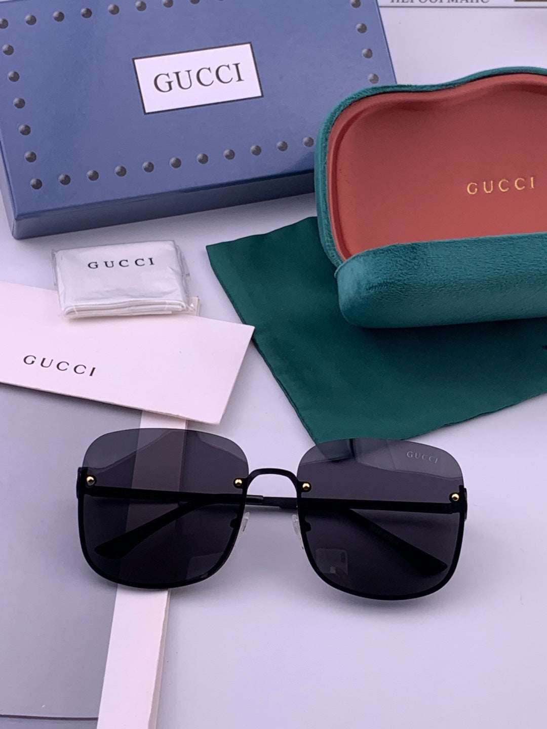 Gucci G6362 Round Black Lens Sunglasses for Men & Women - 382086 - detail image 8
