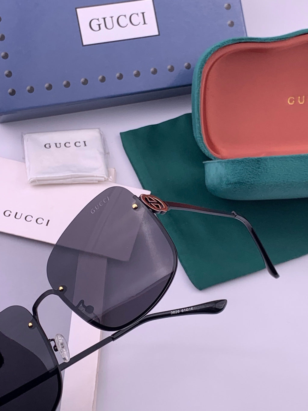 Gucci G6362 Round Black Lens Sunglasses for Men & Women - 382086 - detail image 3