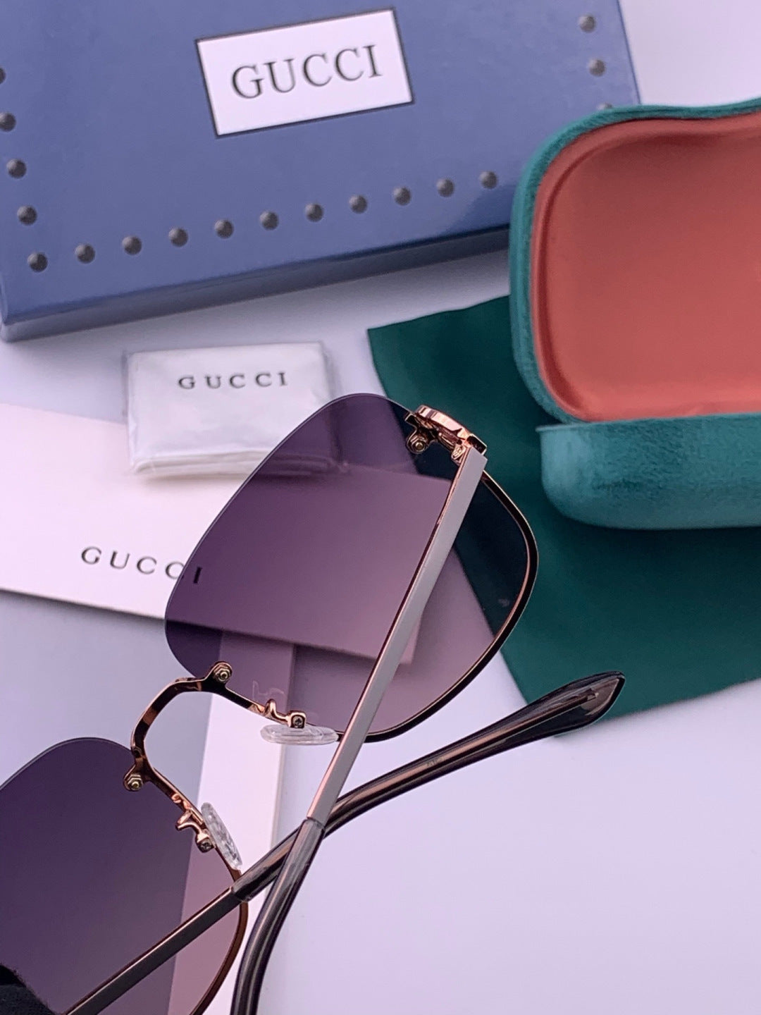 Gucci G6362 Round Black Lens Sunglasses for Men & Women - 382087 - detail image 6