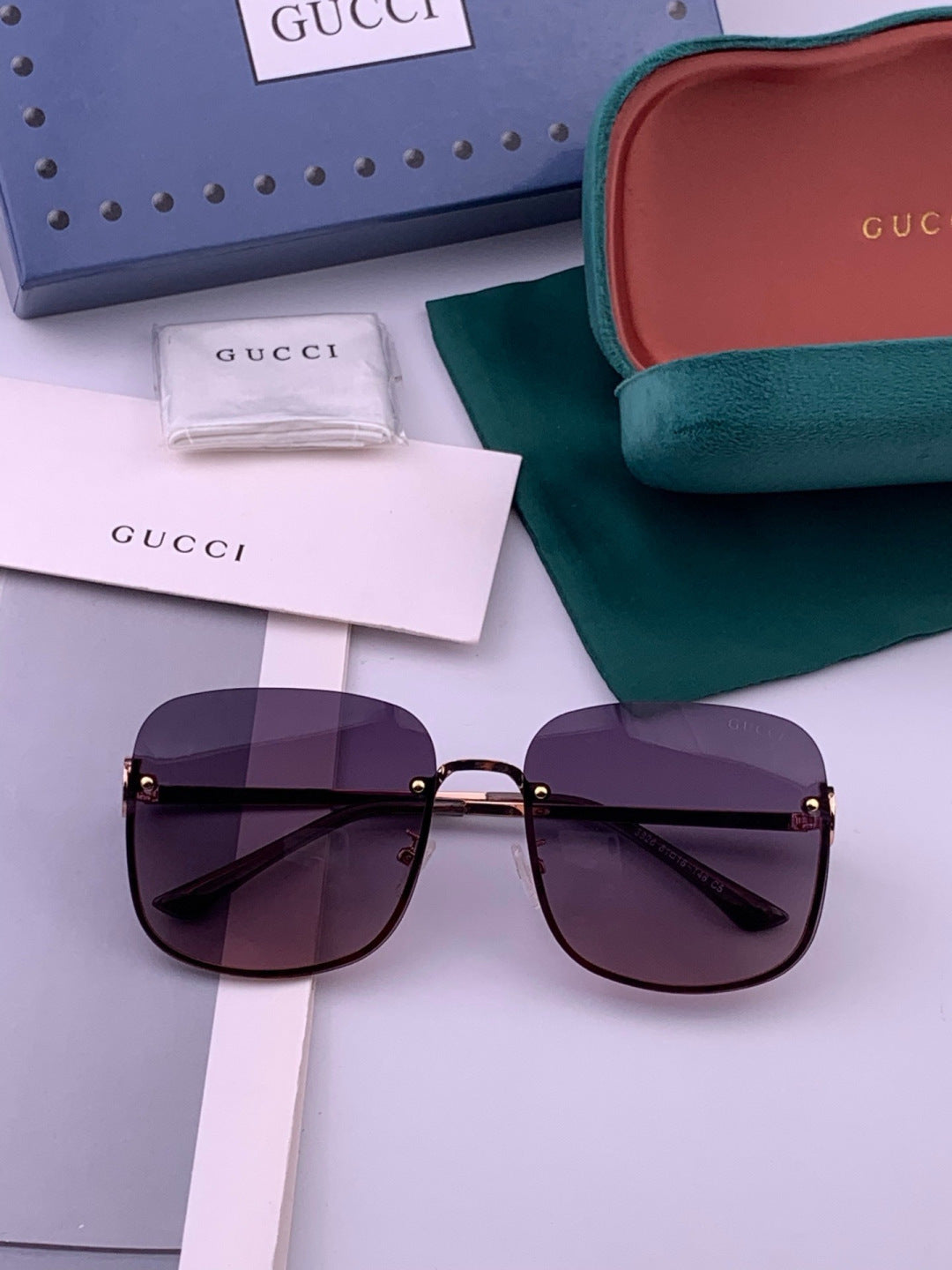 Gucci G6362 Round Black Lens Sunglasses for Men & Women - 382087 - detail image 8