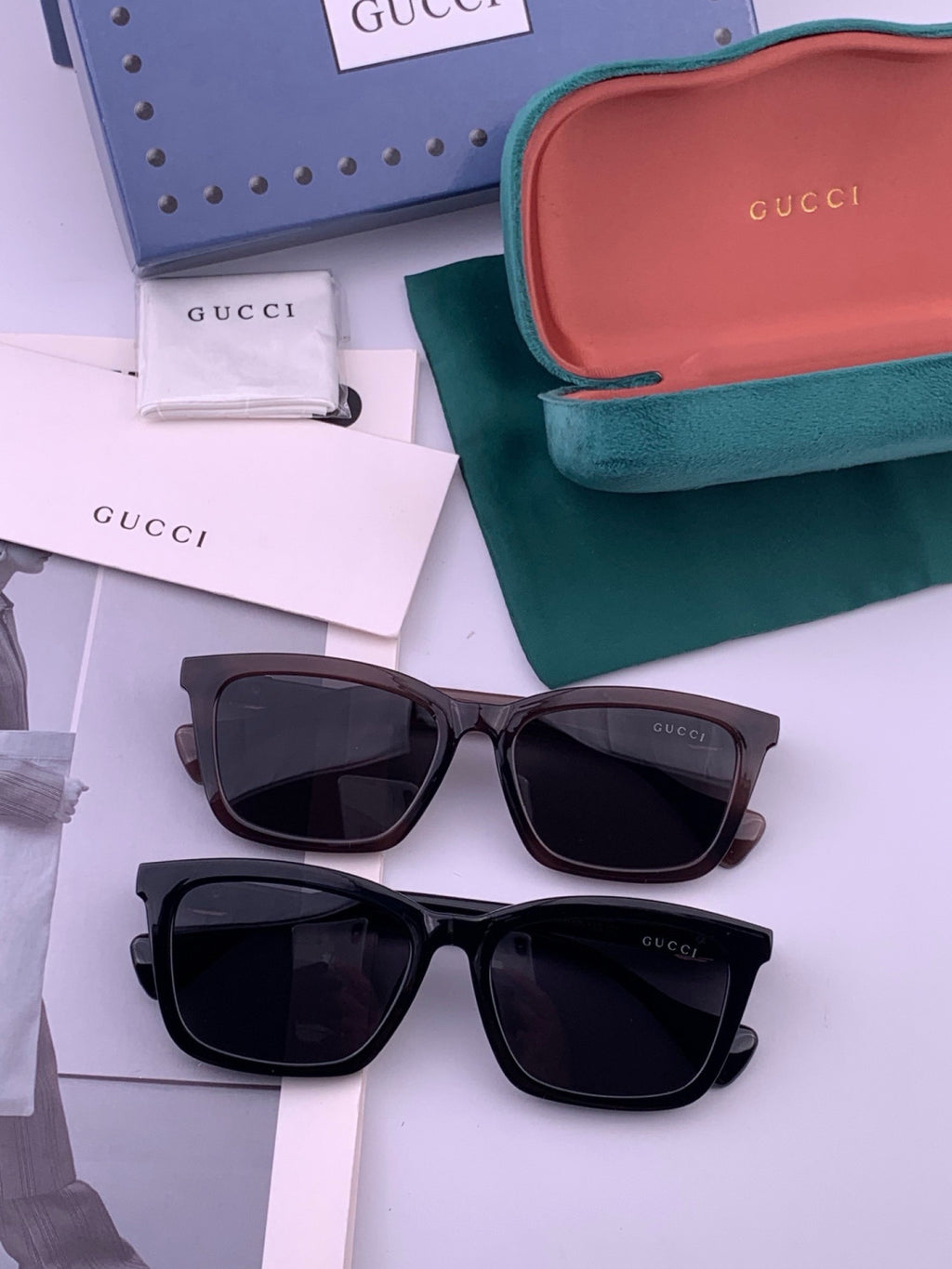 Gucci G0112 Polarized Square Pink Lens Sunglasses for Women - 382101 - detail image 7