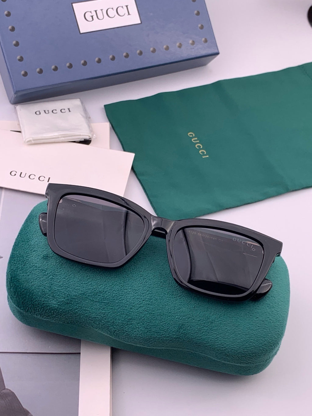 Gucci G0112 Polarized Square Pink Lens Sunglasses for Women - 382101 - detail image 6
