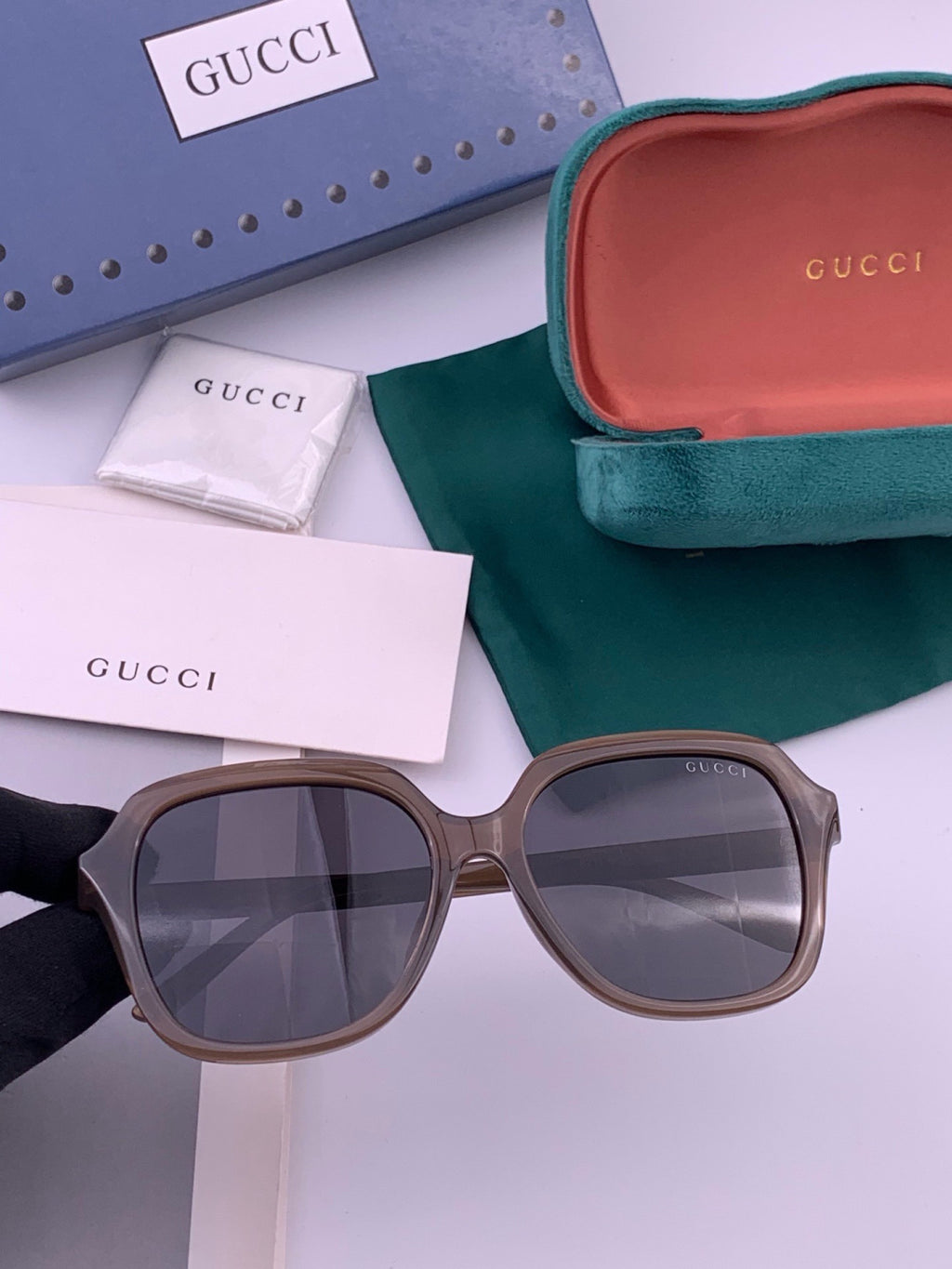 Gucci G1821 Polarized Square Black Lens Sunglasses for Women - 382103 - detail image 2