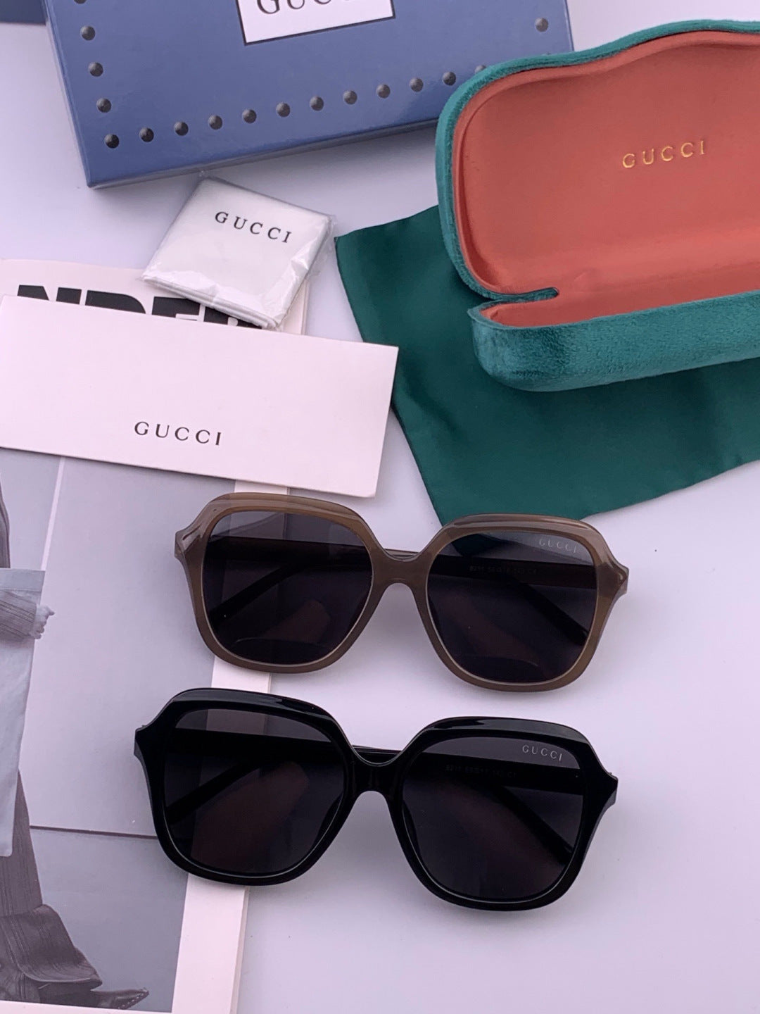 Gucci G1821 Polarized Square Black Lens Sunglasses for Women - 382103 - detail image 7