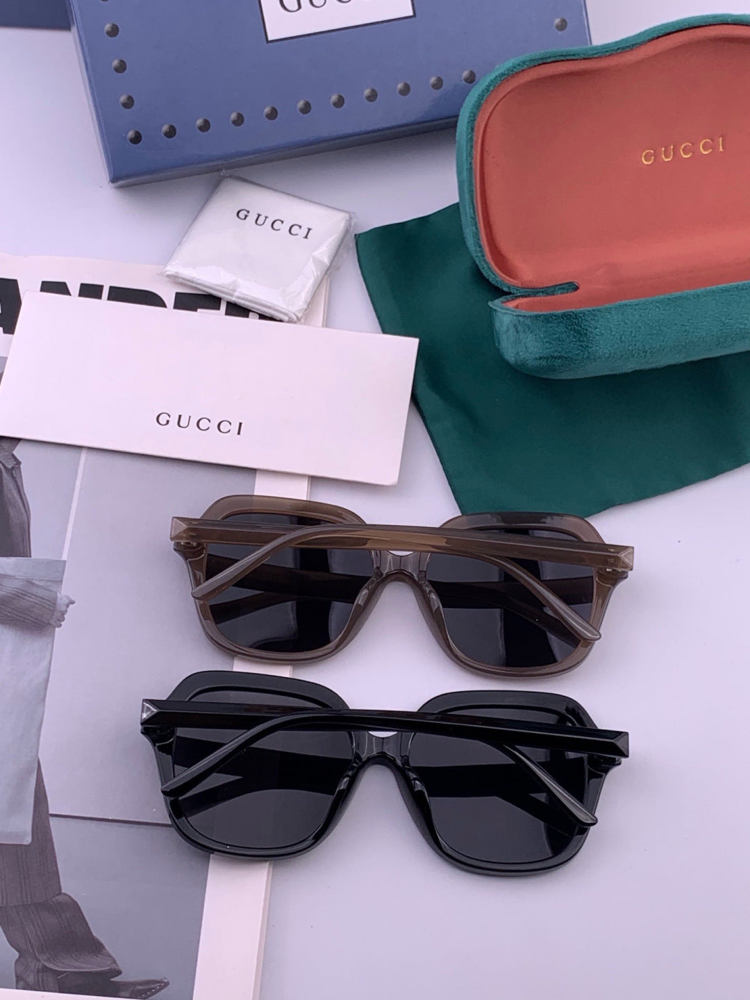 Gucci G1821 Polarized Square Black Lens Sunglasses for Women - 382103 - detail image 6