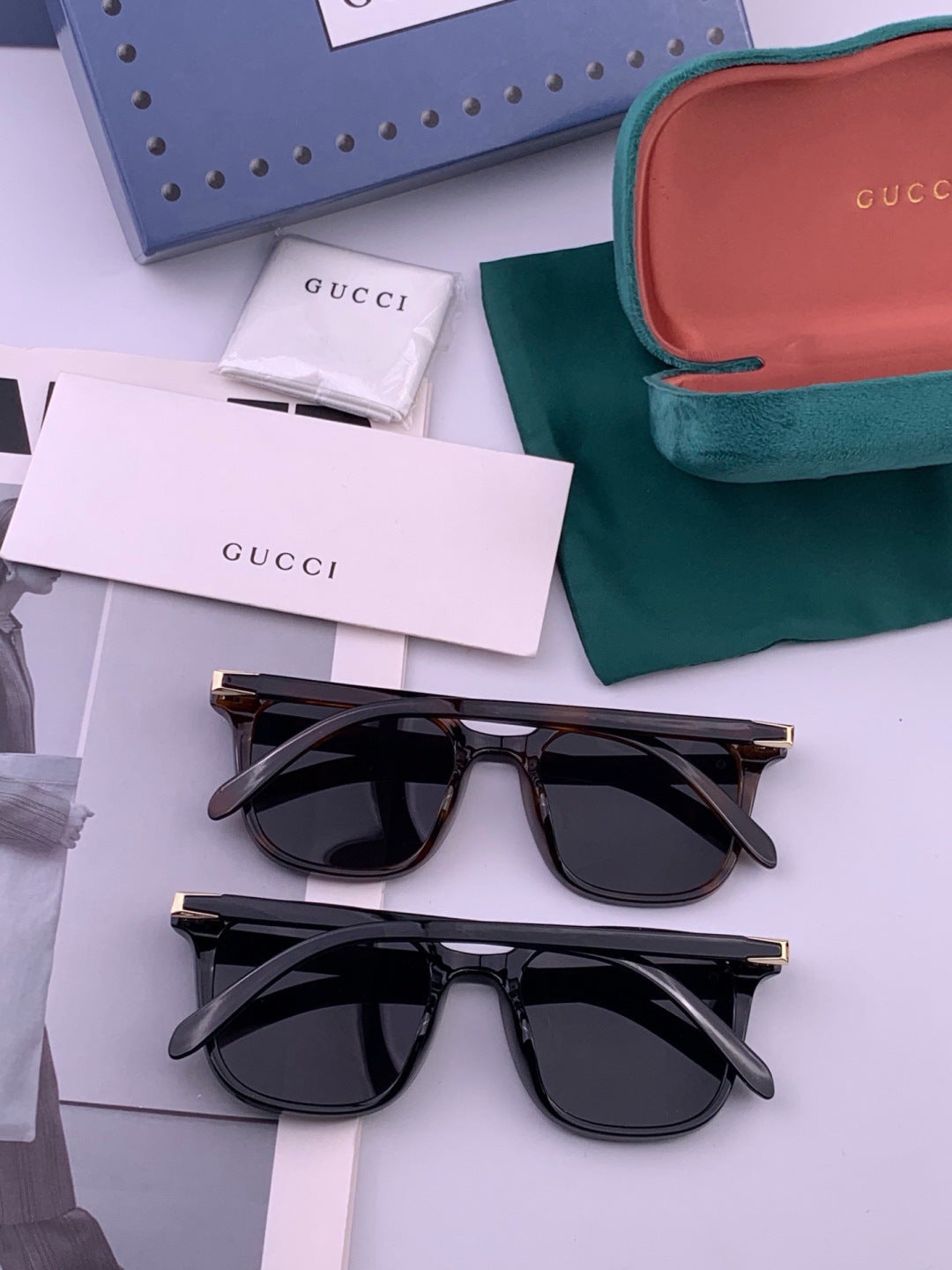 Gucci G4613 Polarized Square Black Lens Sunglasses for Women - 382104 - detail image 4