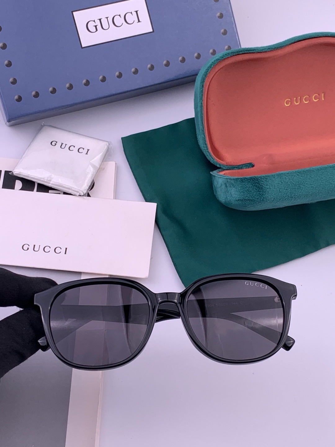 Gucci G4990 Polarized Square Orange Lens Sunglasses for Women - 382074