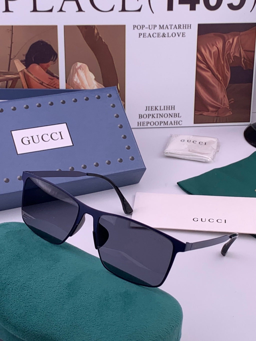 Gucci G6225 Polarized Aviator Gold Lens Sunglasses for Men - 382077 - detail image 2