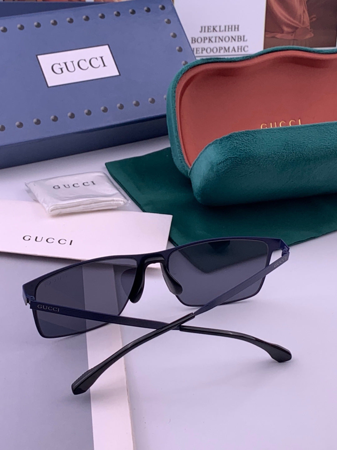 Gucci G6225 Polarized Aviator Gold Lens Sunglasses for Men - 382077 - detail image 5