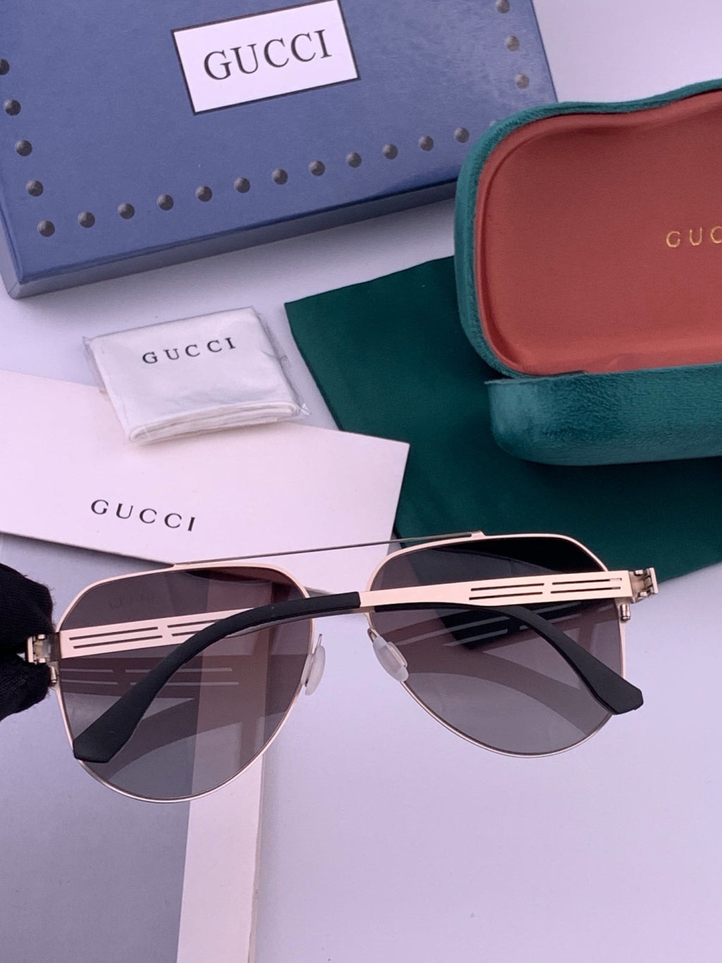 Gucci G5809 Polarized Fashion Gold Lens Sunglasses for Men & Women - 382081 - detail image 6