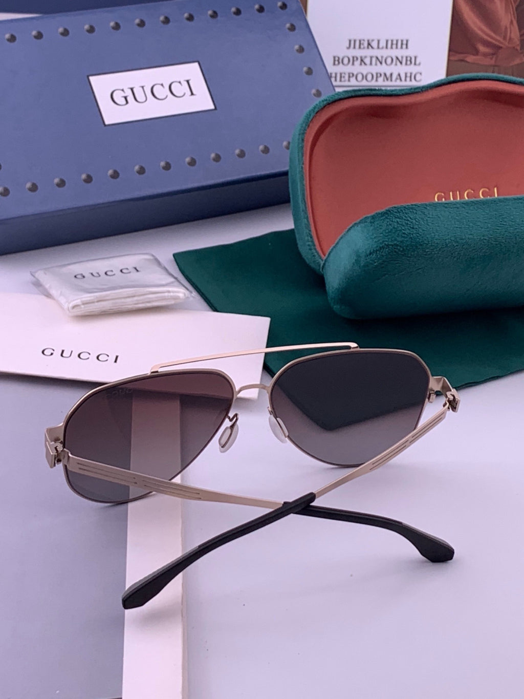Gucci G5809 Polarized Fashion Gold Lens Sunglasses for Men & Women - 382081 - detail image 5