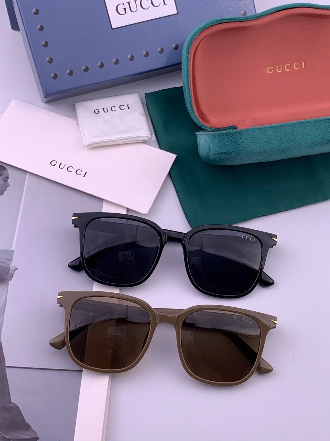 Gucci G62040 Polarized Square Black Lens Sunglasses for Men & Women - 382001 - detail image 8