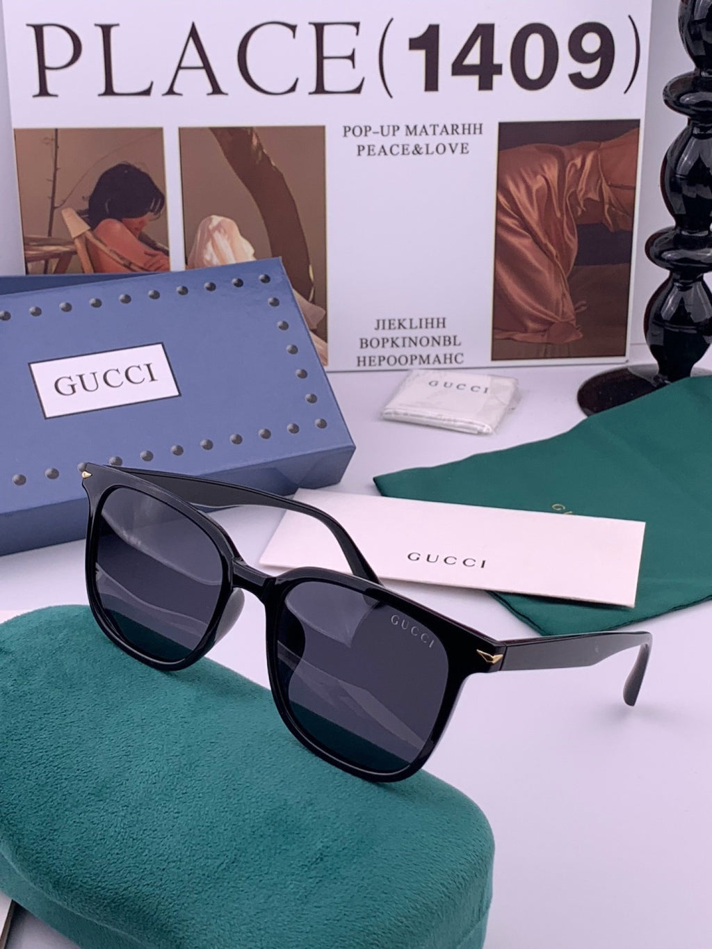 Gucci G62040 Polarized Square Black Lens Sunglasses for Men & Women - 382001 - detail image 2