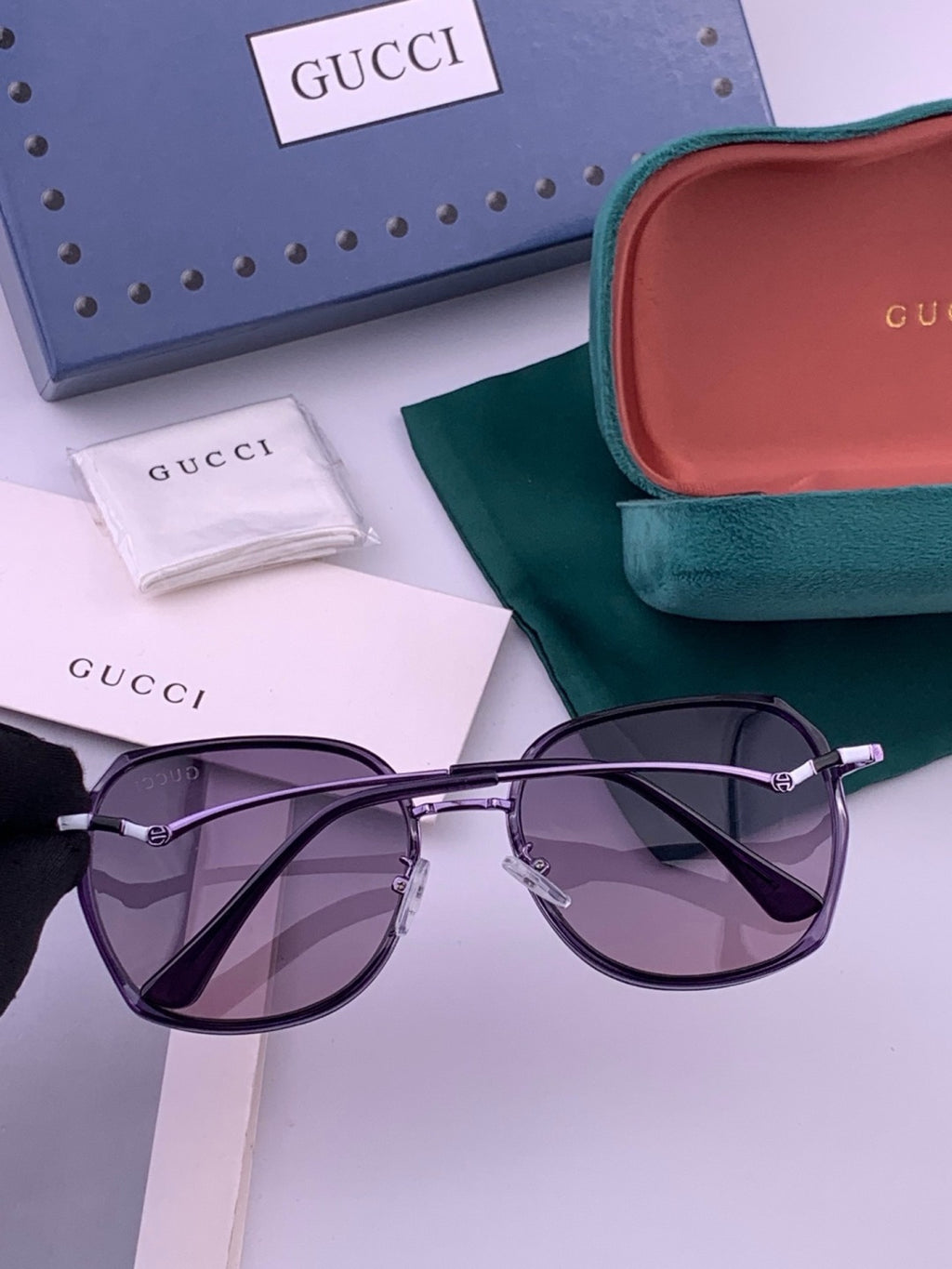 Gucci G6211 Polarized Square Brown Lens Sunglasses for Women - 382006 - detail image 4
