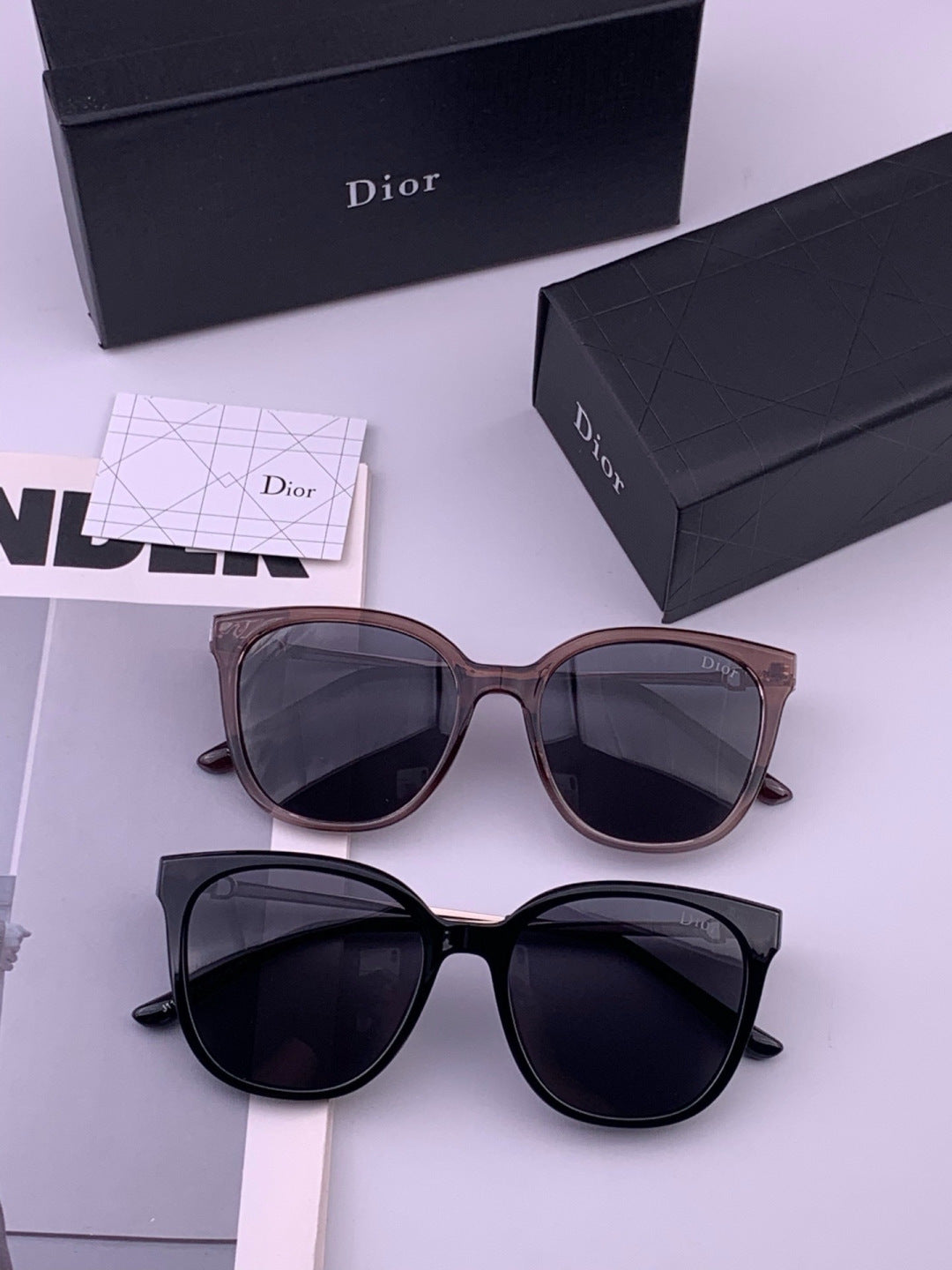 Dior D31101 Polarized Square Black Lens Sunglasses for Men & Women - 382455 - detail image 8